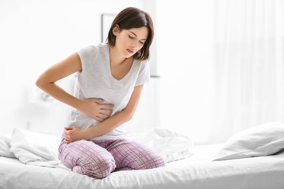 Dolor abdominal como síntoma de la presencia de parásitos.